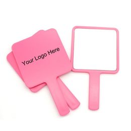 Custom Hand Held Makeup Mirror 5 Pieces Bulk Whole Personalized Compact Square Heart Shape Gifts Souvenir Mirrors 2205092814