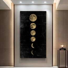 Modern Large Size Poster Canvas Print Wall Art Abstract Painting Moon Picture For Living Room Study Decoration Cuadros No Frame245v