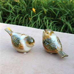 Delicate Porcelain Lovers Bird Miniature Decorative Ceramic Birdie Item Figurine Desktop Ornament Handicraft Present Accessories 2310s