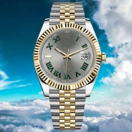 Güvenilir Saatler Yüksek Kaliteli Rhodyum Wimbledon 41mm Otomatik 2813 Hareket Saatleri Paslanmaz Çelik Jübile Kayışı Erkekler İzle Kağıtları En İyi Bilek Saatleri