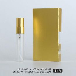 perfume bottle 100Pieces/Lot 2ml 3ML 5ml Spray Perfume Bottle with Paper Card Refillable Perfume Bottle Hqqcr