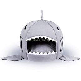 Pet Bed Cat Puppy Shark Shape Cushion Dog House Beds or Furniture Kennel Warm Pet Portable Supplies 1pcs2835