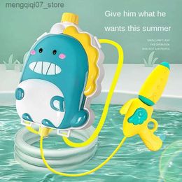 Sand Play Water Fun Childrens Backpack Water Gun Range 6-8 Meters Summer Beach Play Pull-out Spray Guns Toddler Toys Ability Developing Tools L240312