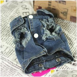 Cool Cowboy Pet Dog Cat Denim Vest Dog Clothes Summer Chihuahua Yorkie Poodle Teddy jllYod bdebag209S