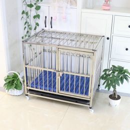 Kennels & Pens Solid Bite-resistant Stainless Steel Dog Cage Rust-resistant Corrosion-resistant Small And Medium-sized Large With 252z