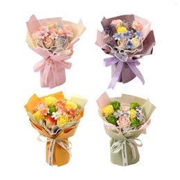 Decorative Flowers Soap Flower Bouquet Artificial For Thanksgiving Party Anniversary