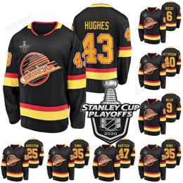 Custom Mens women youth Pettersson Vancouver''43 Quinn Hughes Canucks 2020 Stanley Cup Playoffs Thatcher Demko Brock Boeser J. T. Miller Sven Baertschi Hockey Jerseys