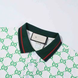 2024 Designer Luxury Men's Tees Polos GGG Letter Polo Shirt Lapel Pure Cotton Knit Cottons Bead Printed Fabric Matching Collar Men