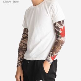 Protective Sleeves Arm Leg Warmers 1PC Street Tattoo Sleeves Sun UV Protection Cover Seamless Outdoor Riding Sunscreen Glover For Men Women 230524 L240312