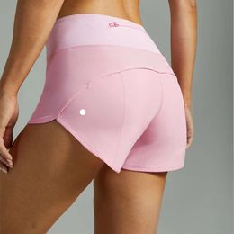 Speed Up 2.5 Shorts High-rise Lined Short Waist Sports Shorts Womens Set Quick Drying Loose Running Clothes Back Zipper Pocket Fiess Yoga Shorts0594