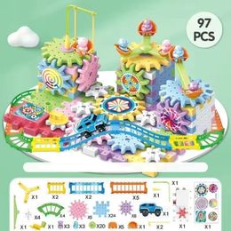 puzzle play edge puzzle lowew puzzle toddler puzzle magnetic Puzzles 263PCS lowew puzzle Electric Toy puzzle Rotating Gear kid creative diy toy Christmas Gift