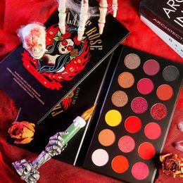 FLAME ROSE Red Eyeshadow Makeup Palette professionalDELANCI Pigmented 18 Color Eyeshadow Pallet Matte Shimmer Glitter 240226