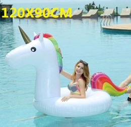 Inflatable Giant Unicorn Avocado Float Swimming Ring Circle Boia Piscina Pool Party Buoy Toy J12104087585