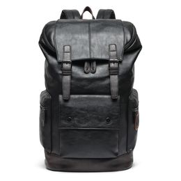 Men Large Leather Antitheft Travel Backpack Laptop luxurys Bags Black Bagpack Boy Big Capacity School Male Business women Shoulder2602