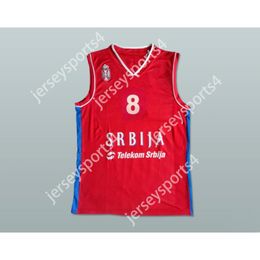 Custom Any Name Any Team NEMANJA BJELICA 8 SERBIA BASKETBALL JERSEY STITCH SEWN All Stitched Size S M L XL XXL 3XL 4XL 5XL 6XL Top Quality