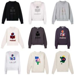 Isabel Marants Hoodie Isabels Marant New Sweatshirt Letter Glitter Druck Isabels Marant Pullover Kapuze -Sweatshirt Lose Long Sleeve