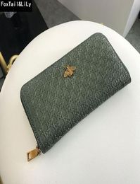 Factory direct selling women bag retro woven long wallet Personalised hollowed out brand wallet fashion Embossed Leather Womens Wa2731327