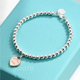 Fashion Chains Womens Bracelets Tiff Bangle Love Heartshaped Pendant Hand Chain Female Tiffanjewelry S925 Silver Girl Friend Handchains Ladies B D8NH