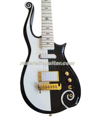Diamond Series Prince Cloud White Black Electric Guitar Alder Body Maple Neck Symbol Inlay Wrap Arround Tailpiece Gold Hardware