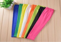 Girls Leggings Kids Milk Fiber Solid Tights Candy Color Stretch Pants Children Stretch Skinny Trousers Fashion Pants Baby Clothing1259883