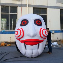 wholesale 6mH (20ft) with blower Outdoor Horrible Inflatables Halloween Decorative Inflatable Skull With For Nightclub Ceiling Decoration