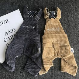 Vintage Denim Jeans Pet Overalls Dogs Jumpsuits Spring Lovely Cowboy Dog Four Legs Clothes Teddy Small Dog Coat Apparel XS-XXL 240226