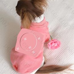 Embroidery Sweatshirts Pet Dogs Clothing Pink Print Pets Sweater Dog Apparel Casual Cotton Pug Puppy Clothes288B