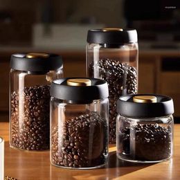 Storage Bottles High-Quality Handheld Vacuum-Sealed Glass Jar Coffee Beans Grain Sweets Manual Food Container Kitchen Accessory