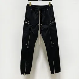 Men's Pants High-quality Trend Brand Fashion Original Famous Pocket Zipper Design Luxury Casual Cargo Unisex