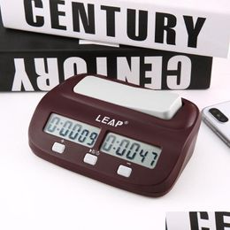 Desk Table Clocks Professional Compact Digital Chess Clock Count Up Down Timer Electronic Board Game Bonus Competition Master Tour315w