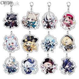 Keychains Lanyards Women Men Jewellery Acrylic Keychain Characters Neuvillette Furina Wriothesley Clorinde Figures Key Chain Cosplay Accessories Gift ldd240312