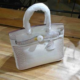 Women Handbag l Himalayan Bag Womens Bag Fashion Alligator Pattern Portable Shoulder Messenger Bag TRV8