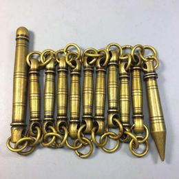 Whole antique brass nine-section whip ornaments martial arts whip Practise whip antique miscellaneous bronze crafts240G