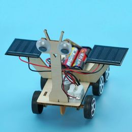 Solar Energy Lunar Rover Kids Science Toy Technology Gadget Physics Assembly 3D Puzzle Learning Educational Toys for Children 240307