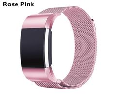 10color Magnetic Milanese Loop Metal Band For Fitbit Charge 2 Blaze Fitbit AlTA HR Wristband Stainless Steel Watch Bracelet Mesh S9858376