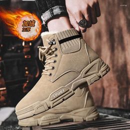 Boots Men Winter Fashion Style Warm Casual Shoes Thick Sole Comfortable Leisure Sports