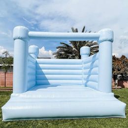 4.5x4.5m (15x15ft) PVC Inflatable Bounce House jumping white Bouncy Castle bouncer castles jumper with blower For Wedding events party adults and kids toys-H