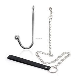Anal Toys Stainless Steel Anal Hook Long Chain Leash Sexy Sex Tools Butt Anal Plug SM Games Exotic Accessories Training Domination ToysL2403