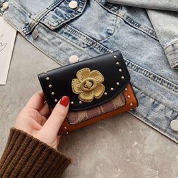 Shop Factory Wholesale Wallet Short Mountain Folding Womens New Multi Card Large Money Position Trendy and Versatile Zero Texture