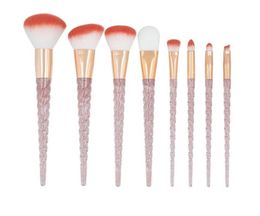 8pcsset Crystal Makeup Brushes Sets Powder Foundation Eyeshadow Blush Brush Kits Professional Blending Makeup Brushes Beauty Tool6747216