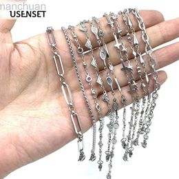 Bangle USENSET 11 Styles Charm Bracelet Necklace Women Jewellery Stainless Steel Rope Chains Stars Bangles Never Rub Off Bracelets Gifts ldd240312