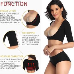 Protective Sleeves Arm Shaper Upper Slimmer Posture Corrector Women Body Compression Shapewear Seamless Corrective Underwear Slimming Tops 231202 L240312
