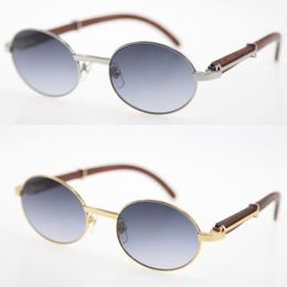 Selling Limited edition 18K Gold Wooden Oversized Round Sunglasses Decor Wood frame High Quality C Decoration UV400 Lens Sun Glass343n