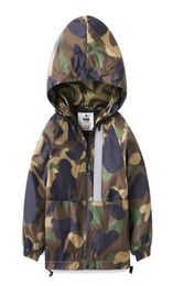 Baby Boy Girls Hooded Jackets Rain Camouflage Outdoor Clothes Zipper Windbreaker Long Sleeve Winter Outdoor Coats3831710