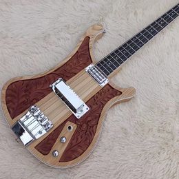 Factory Customised high-quality 4-string panel carved electric guitar bass bass free shipping