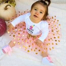 Girl's Dresses Baby Girls 1st Birthday Outfit Birthday Tutu Girls Dress Set Newborn Infant Baby Girls 1st Birthday Dress Birthday Party Cotume L240313