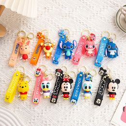 2024 valentines day new lovers cute cartoon doll keychains internet red pendant silicone keychains wholesale