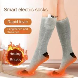 Winter heating socks 5000mAh thermal socks electric skiing socks electric foot warming skiing sports 240219