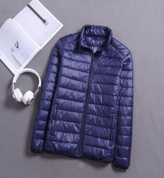 Feather Jacket Mens ultra thin down jacket light down parkas purffer coats overcoat outerwear cheapest clothing plus size M4XL9350261