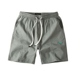 Shorts For Men With Pockets Summer Men's Casual Cotton Elastic Waist Drawstring Beach Golf Shorts